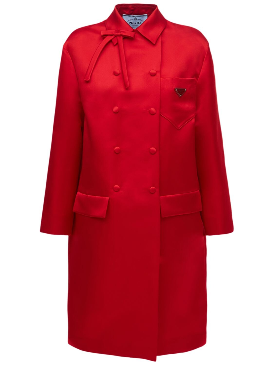 prada silk coat