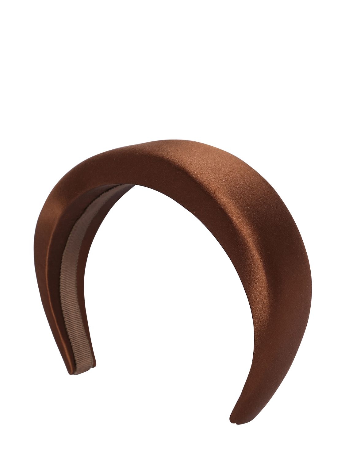 Prada Large Satin Headband In Brown