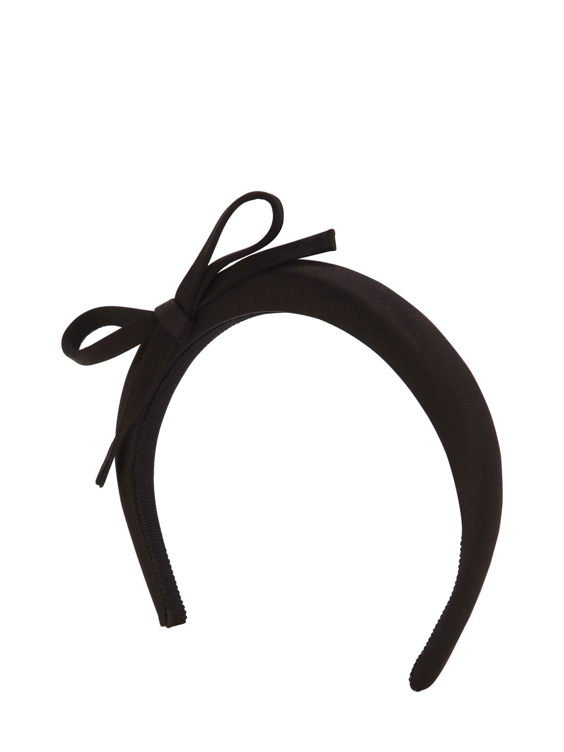 Prada Glow Slim Satin Headband In Black