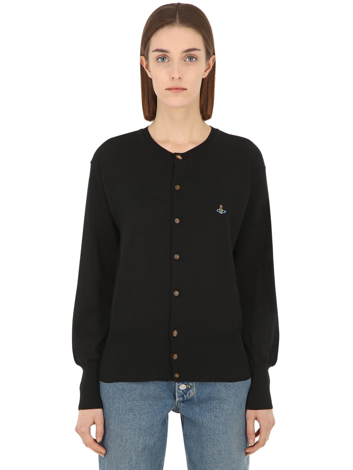 Vivienne Westwood Classic Cotton Knit Cardigan In Black