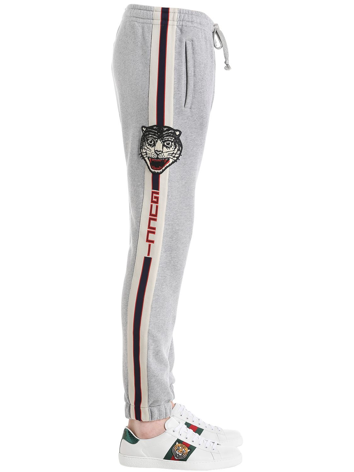 GUCCI COTTON JOGGING PANTS W/ SIDE BANDS,69IH0K008-MTI5NQ2