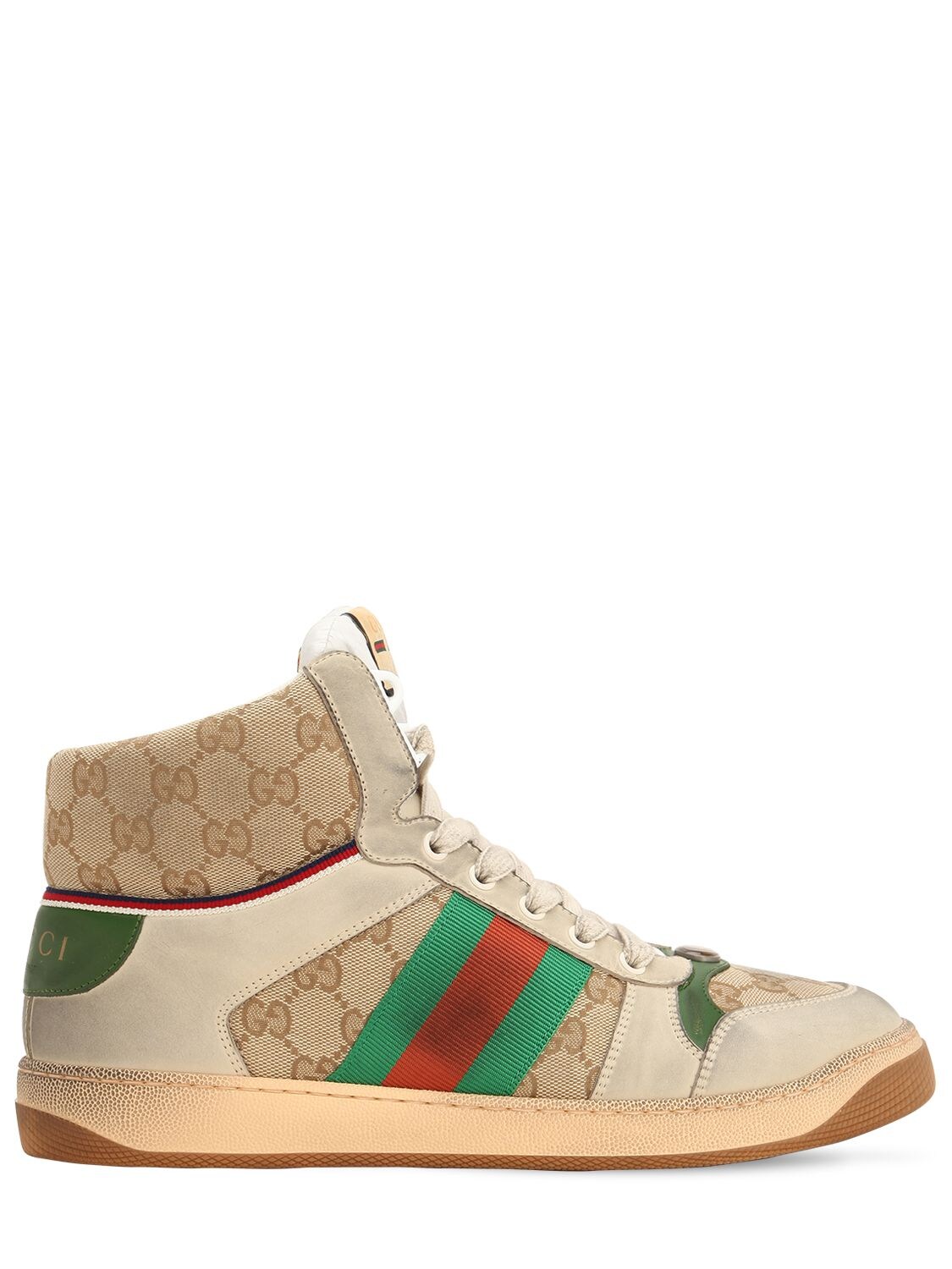 GUCCI SCREEN HIKE GG LEATHER & CANVAS trainers,69IH0W001-OTY2MQ2