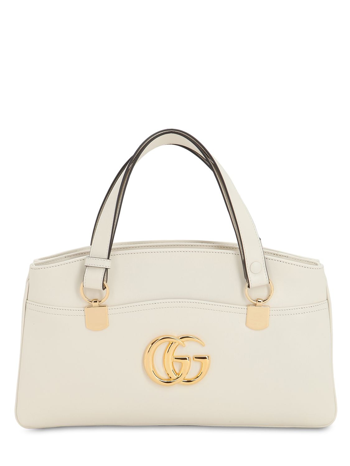Gucci Arli Smooth Leather Top Handle Bag In White