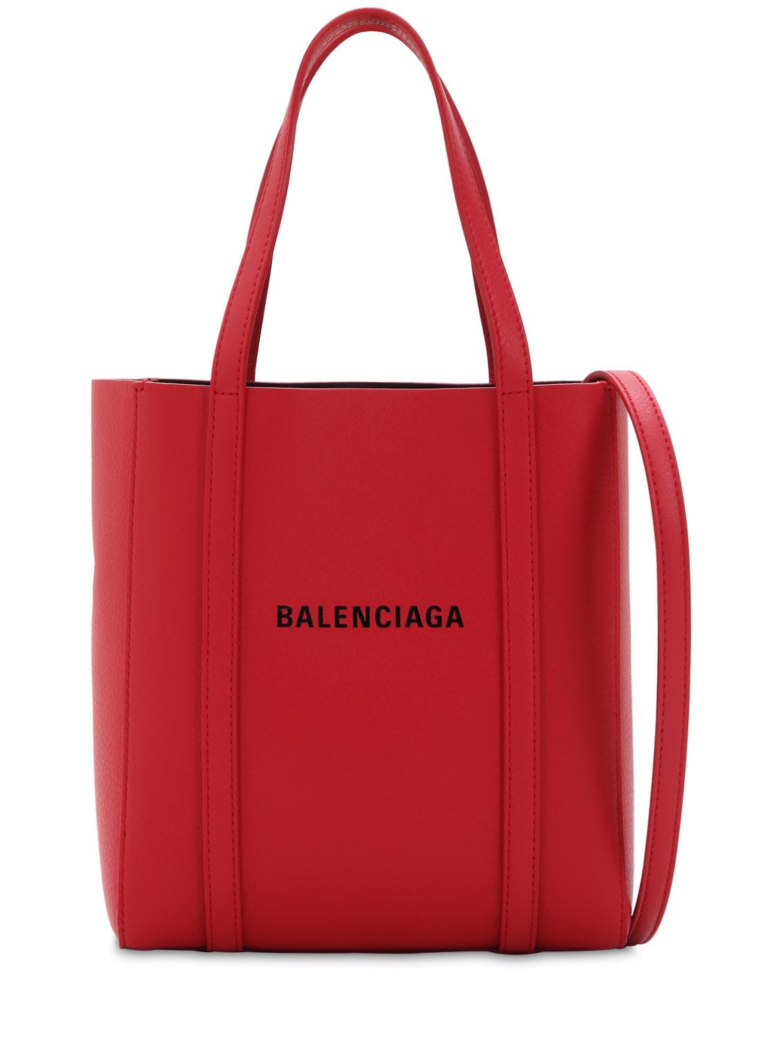 Balenciaga Xxs Every Day Leather Tote Bag In Red