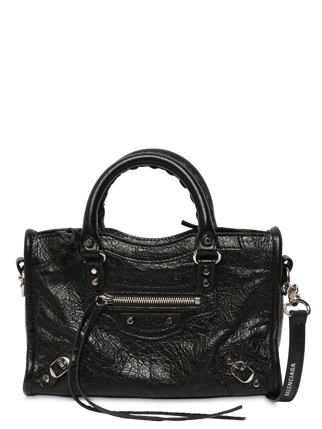 Balenciaga Mini Classic City Leather Bag In Black