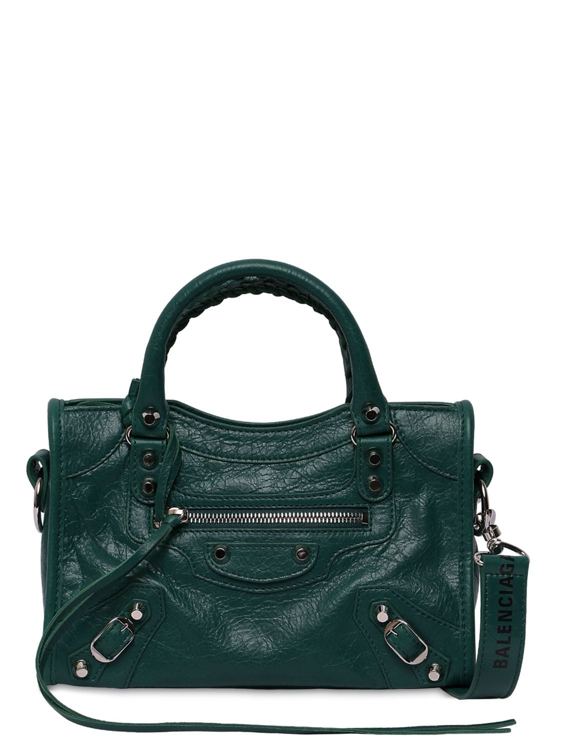 Balenciaga Mini Classic City Leather Bag In Green