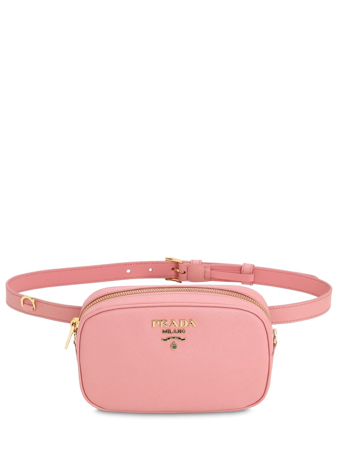 Prada Saffiano Leather Belt Pack In Pink
