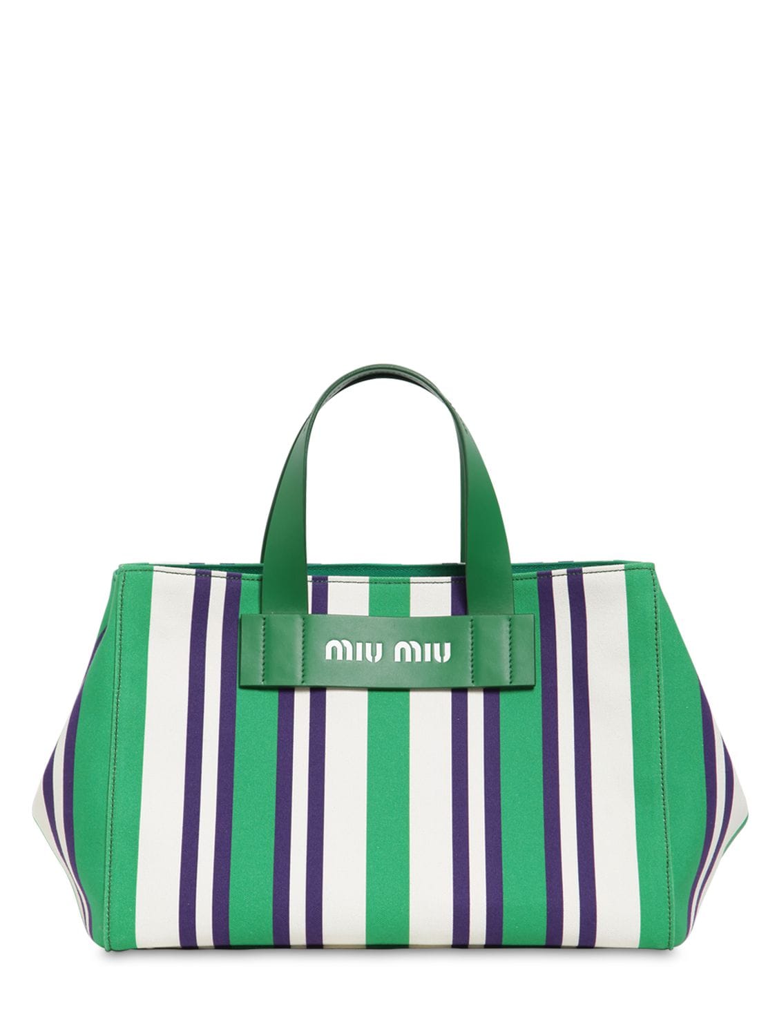 miu miu canvas tote