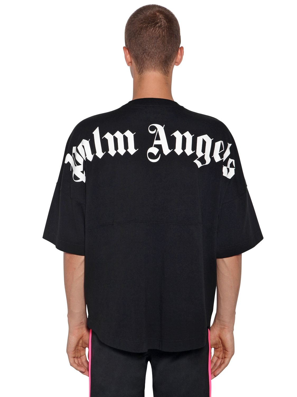 Logo Print Over Cotton Jersey T-shirt In Black,white