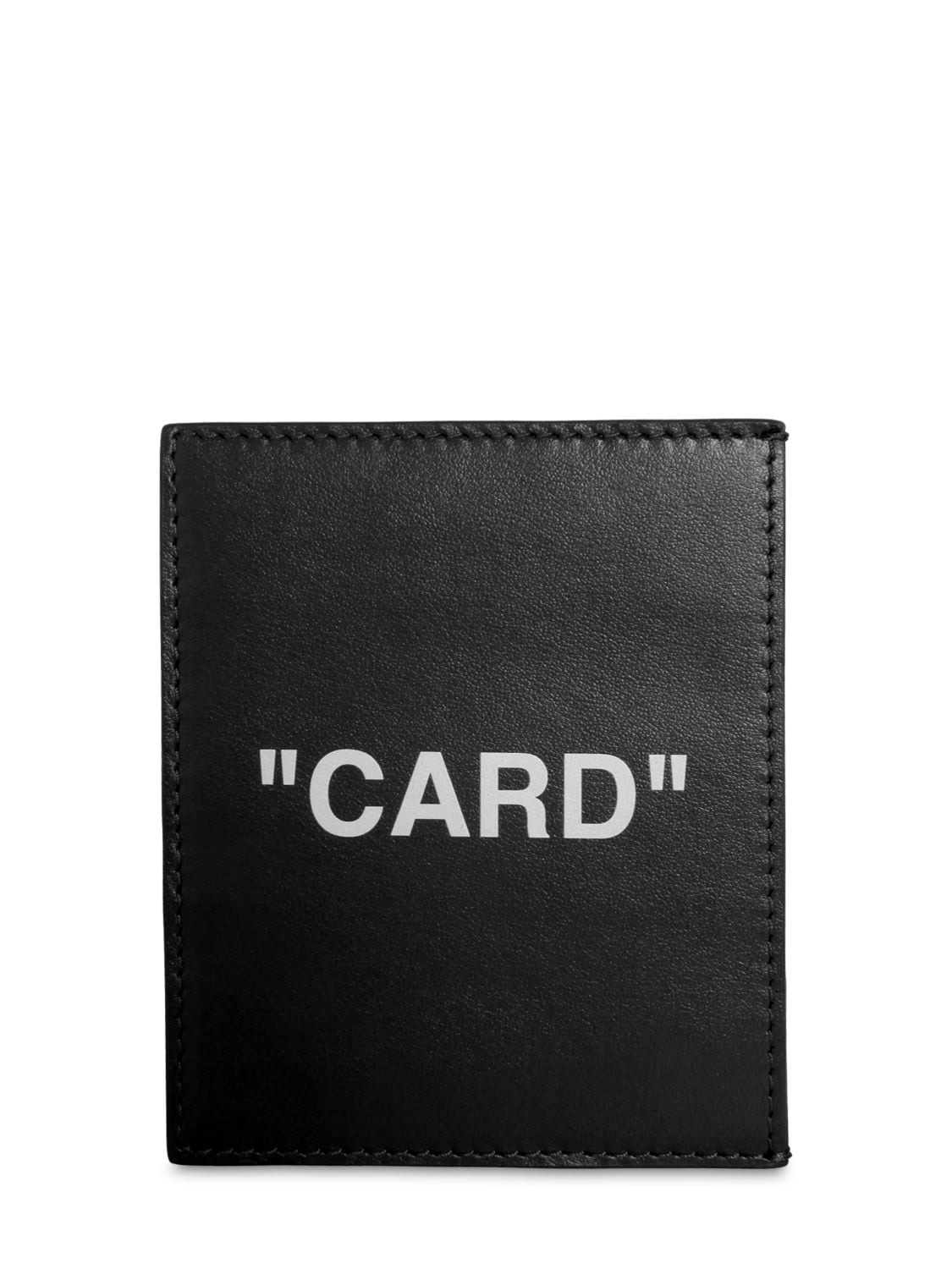 OFF-WHITE PRINTED LEATHER CARDHOLDER,69IJS5009-MTAWMQ2
