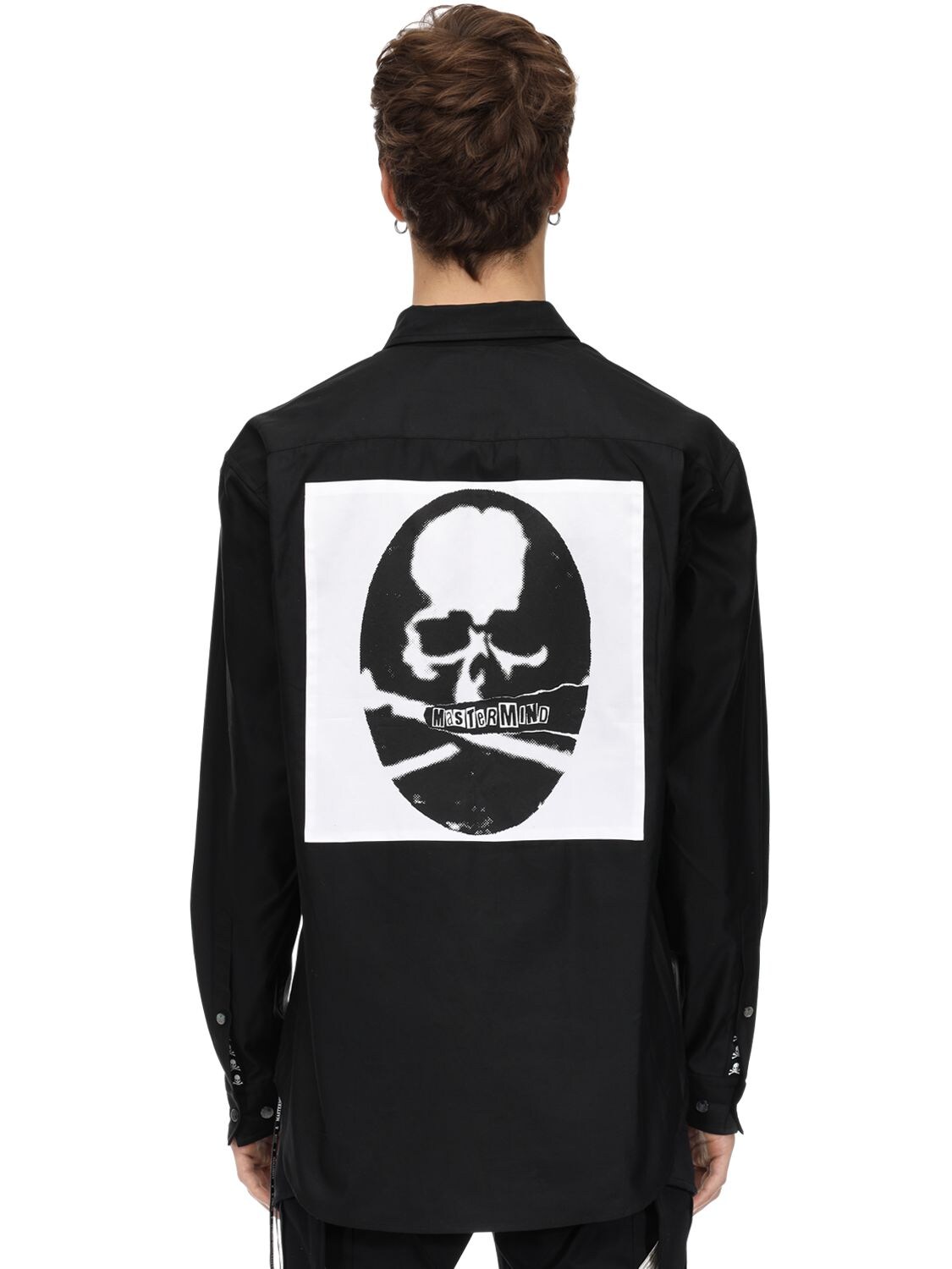 Mastermind Japan Cotton Shirt W/ Patches In Black