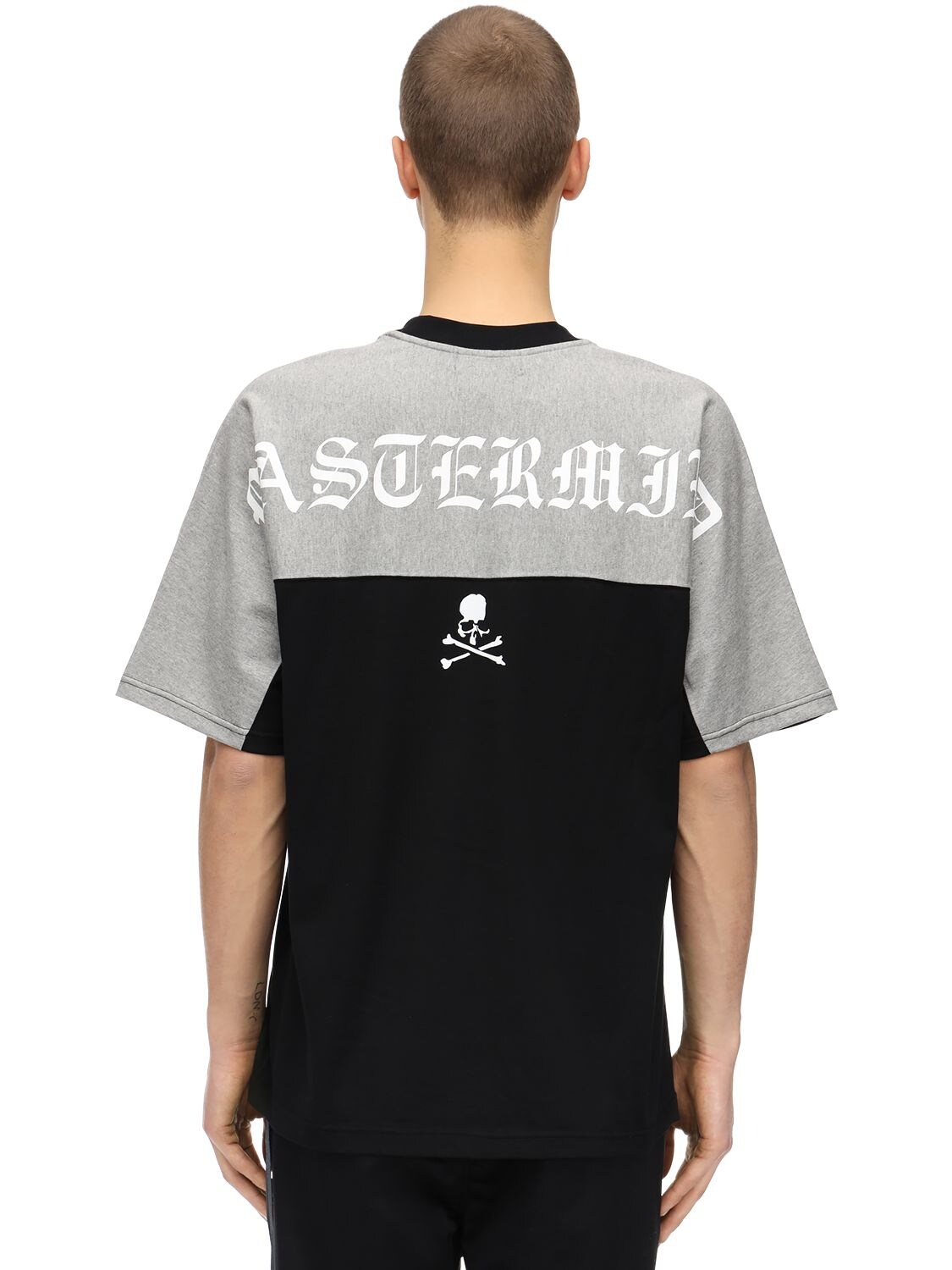 Mastermind Japan Back Boxie Cotton Jersey T-shirt In Black Mastermind Japan Back Boxie Cotton Jersey T-shirt In Black