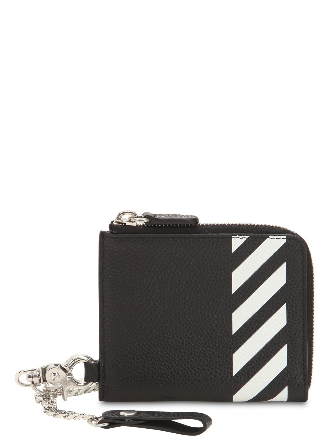 OFF-WHITE DIAG PRINT WALLET W/ METAL CHAIN,69IJSX017-MTAwMQ2