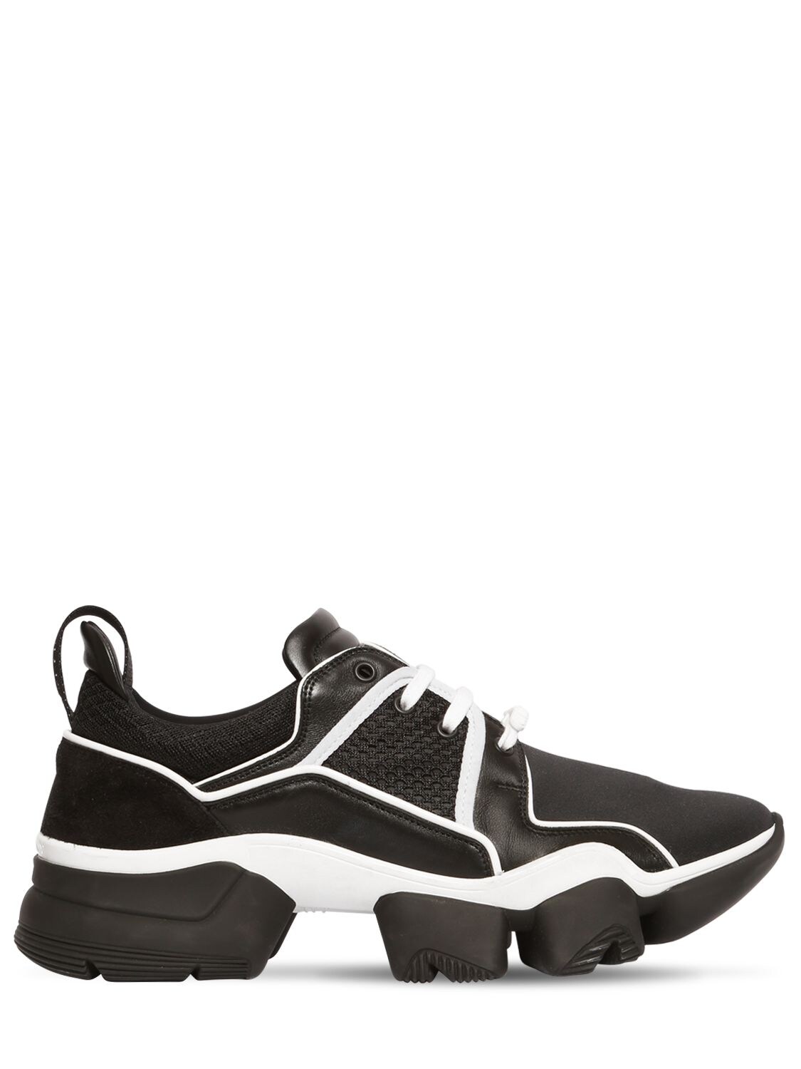 Givenchy Jaw Raised-sole Low-top Leather Trainers In White/black | ModeSens