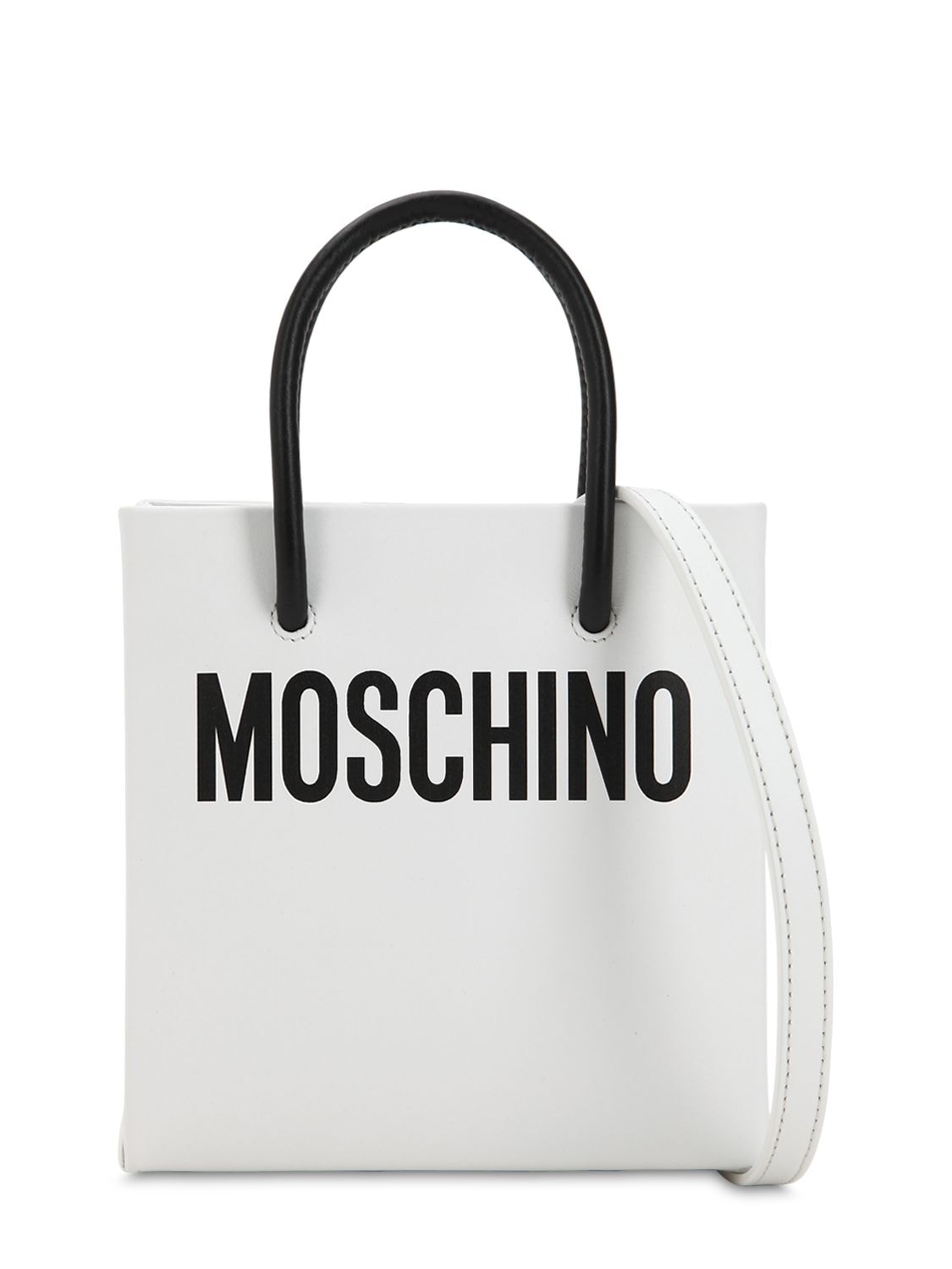 moschino small leather shoulder bag