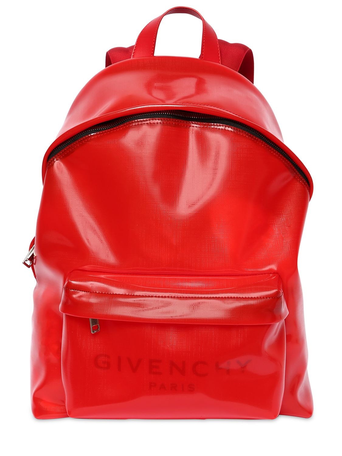 Transparent Plastic Backpack In Red 