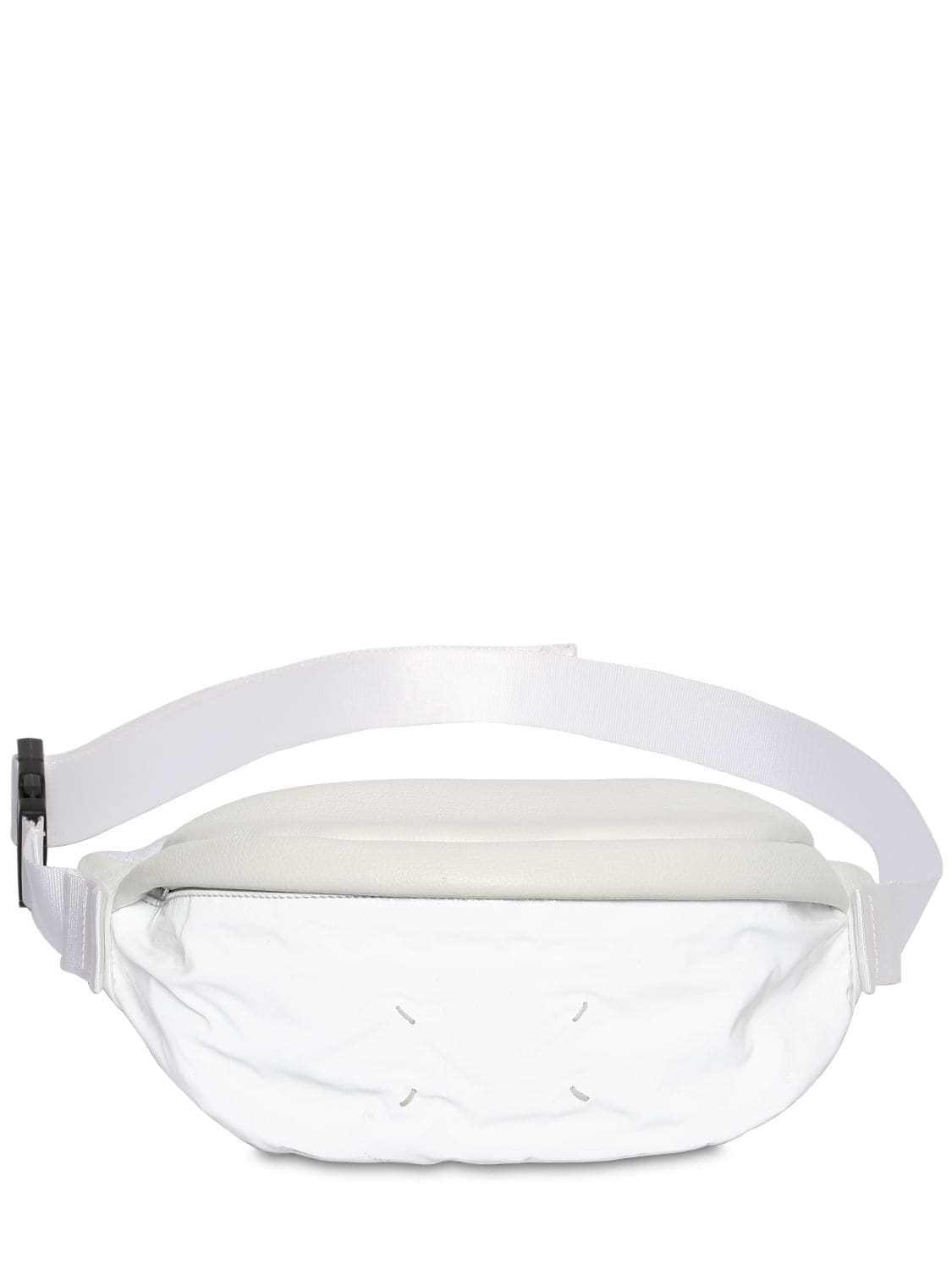 Maison Margiela Leather Belt Bag W/ Id Slot In White