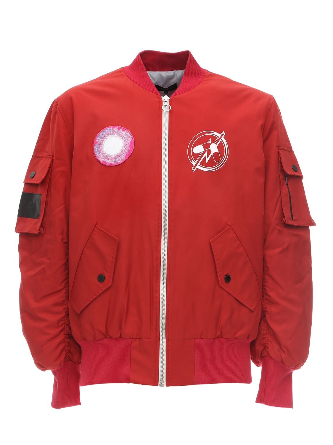 Passarella Death Squad Techno Bomber Jacket In Red