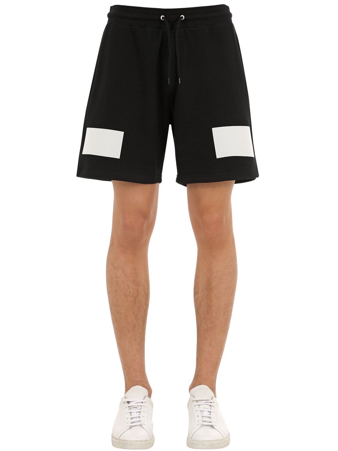 Givenchy Cotton Jersey Shorts W/4g Logo In Black