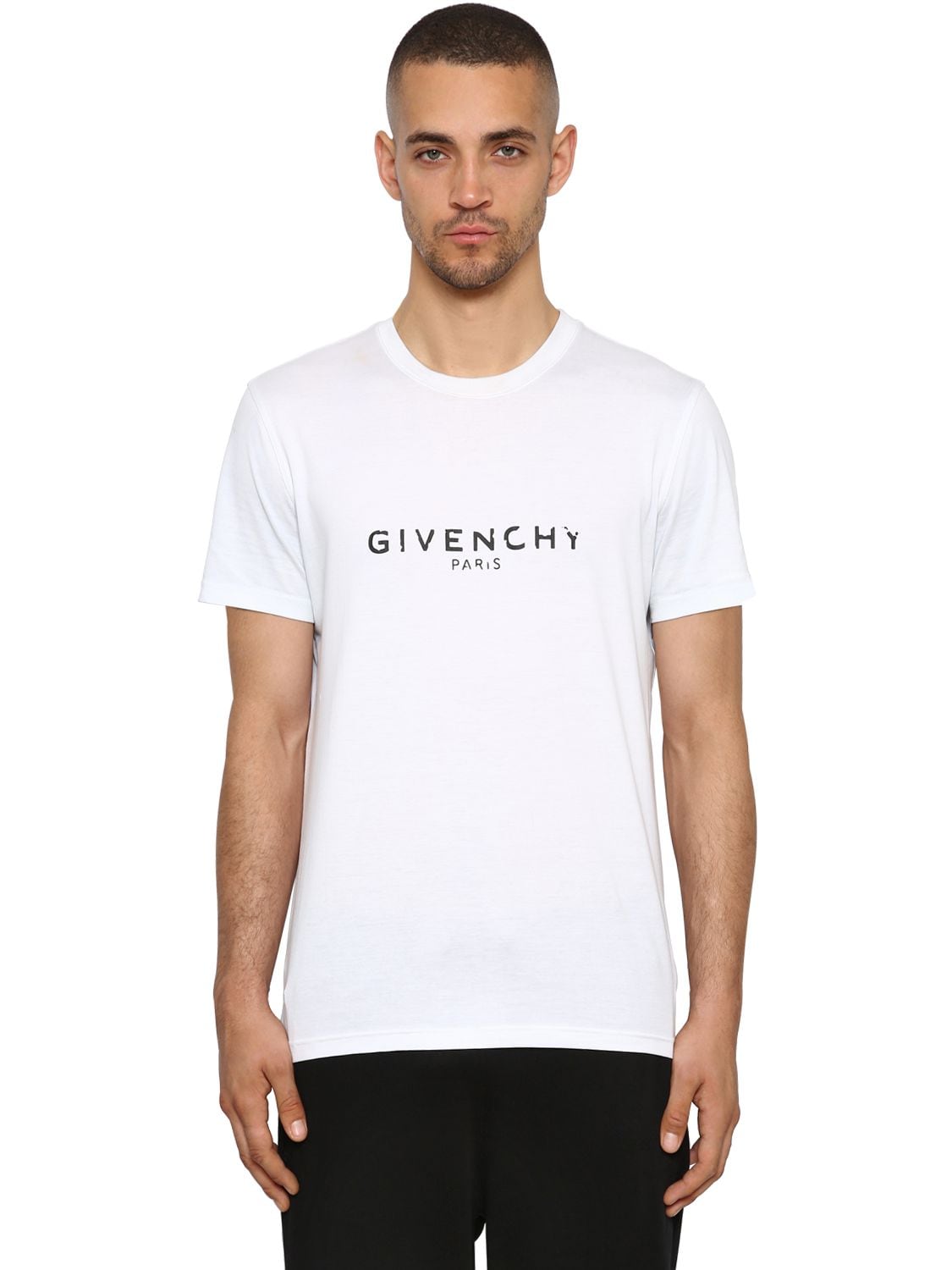 GIVENCHY CUBAN版型复古LOGO印图平纹T恤,68ILBF002-MTAW0