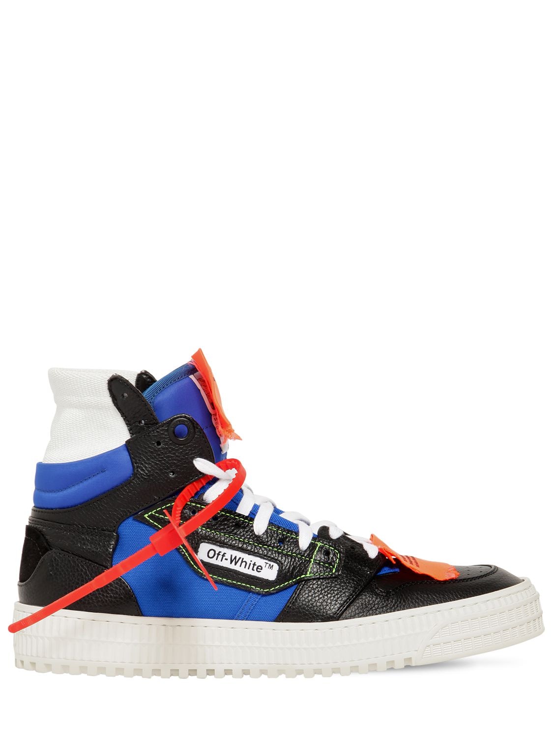 OFF-WHITE 30MM OFF COURT LEATHER HIGH TOP SNEAKERS,69ILOP004-MTAZMA2