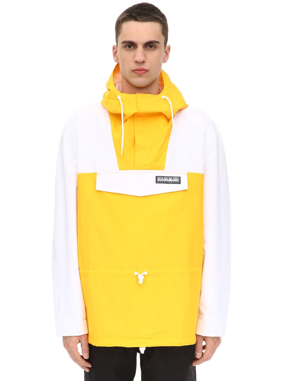 Napapijri Skidoo S Tribe Cb Hooded Techno Jacket In Yellow,white