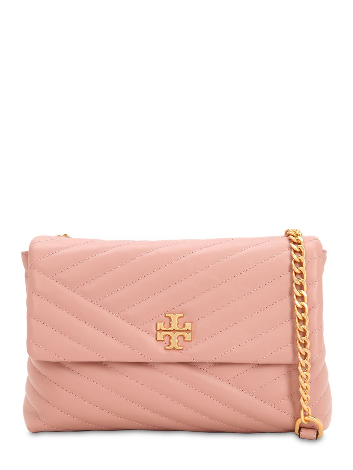 Tory Burch Kira Leather Shoulder Bag In Pink | ModeSens