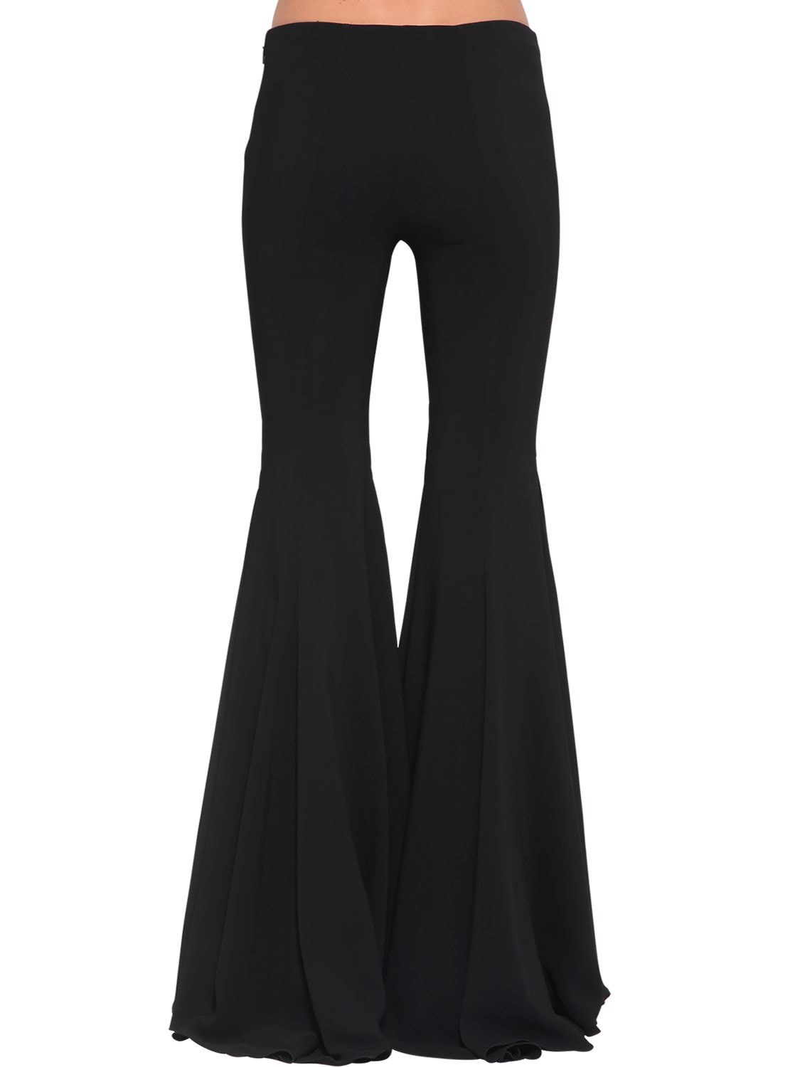 Versace Flared Stretch Cady Pants In Black