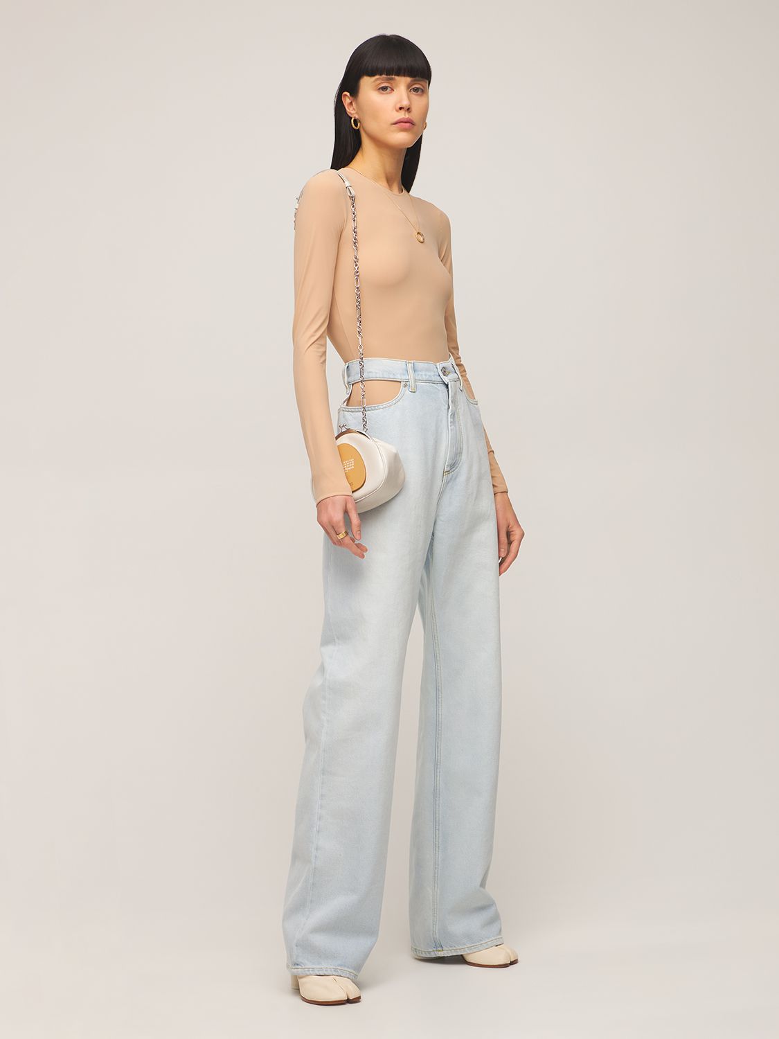 Weite Jeans Aus Baumwolldenim