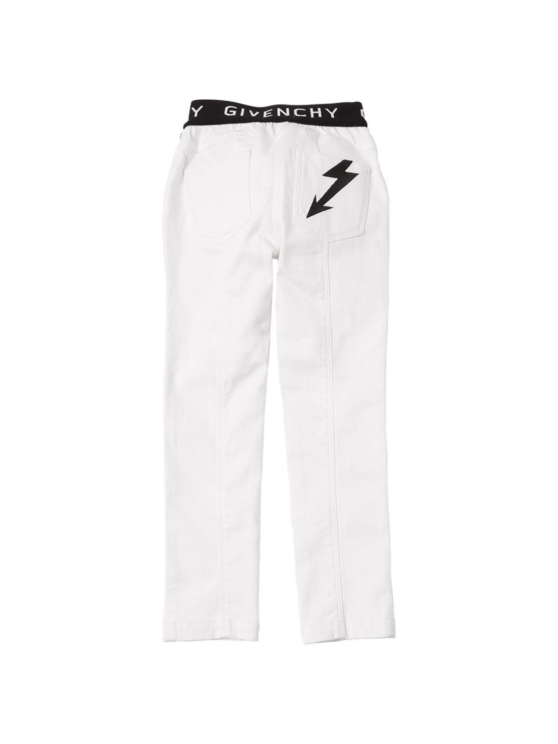 Givenchy Kids' Stretch Cotton Denim Jeans In White