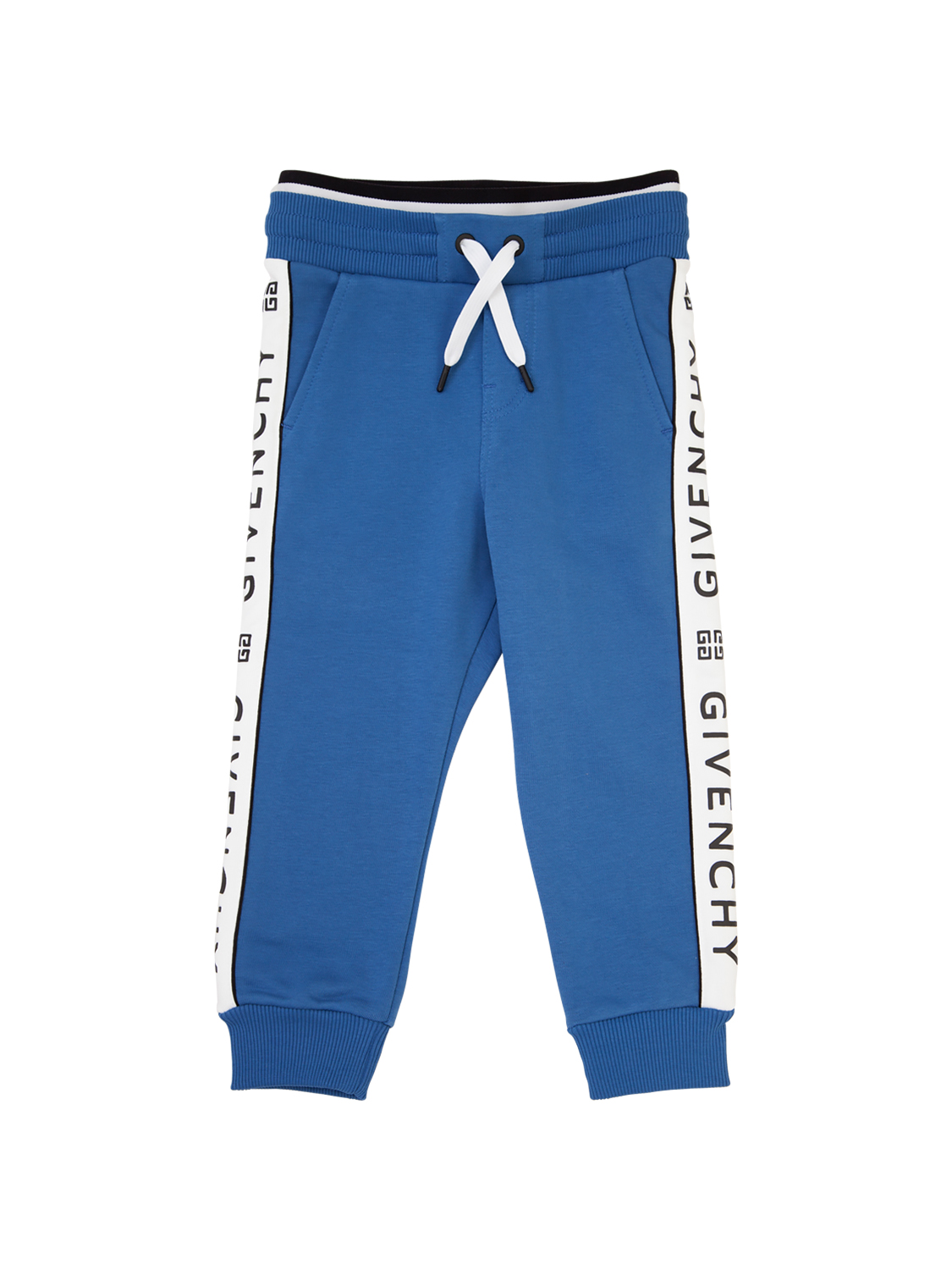 Givenchy Logo印图纯棉运动裤 In 宝蓝色