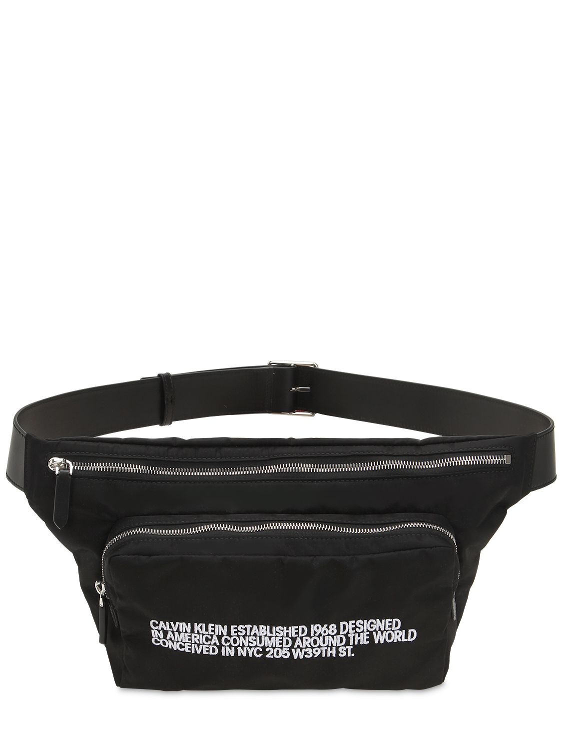 Calvin Klein 205w39nyc Embroidered Logo Belt Bag In Black