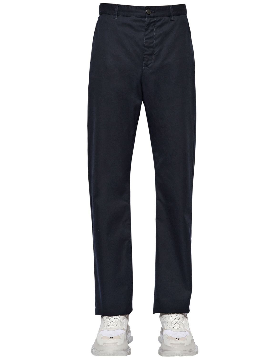 BALENCIAGA BAGGY COTTON GABARDINE CHINO trousers,69IOFW012-NDEWMA2