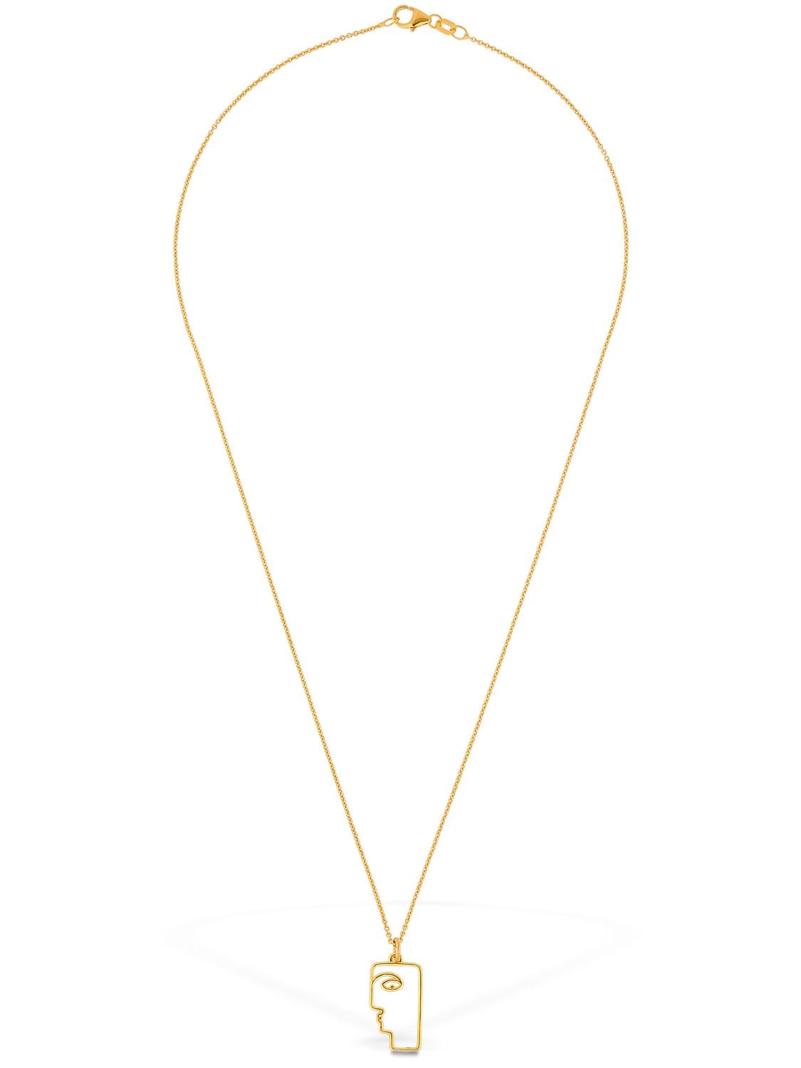 Nina Kastens Mini Face Necklace In Gold