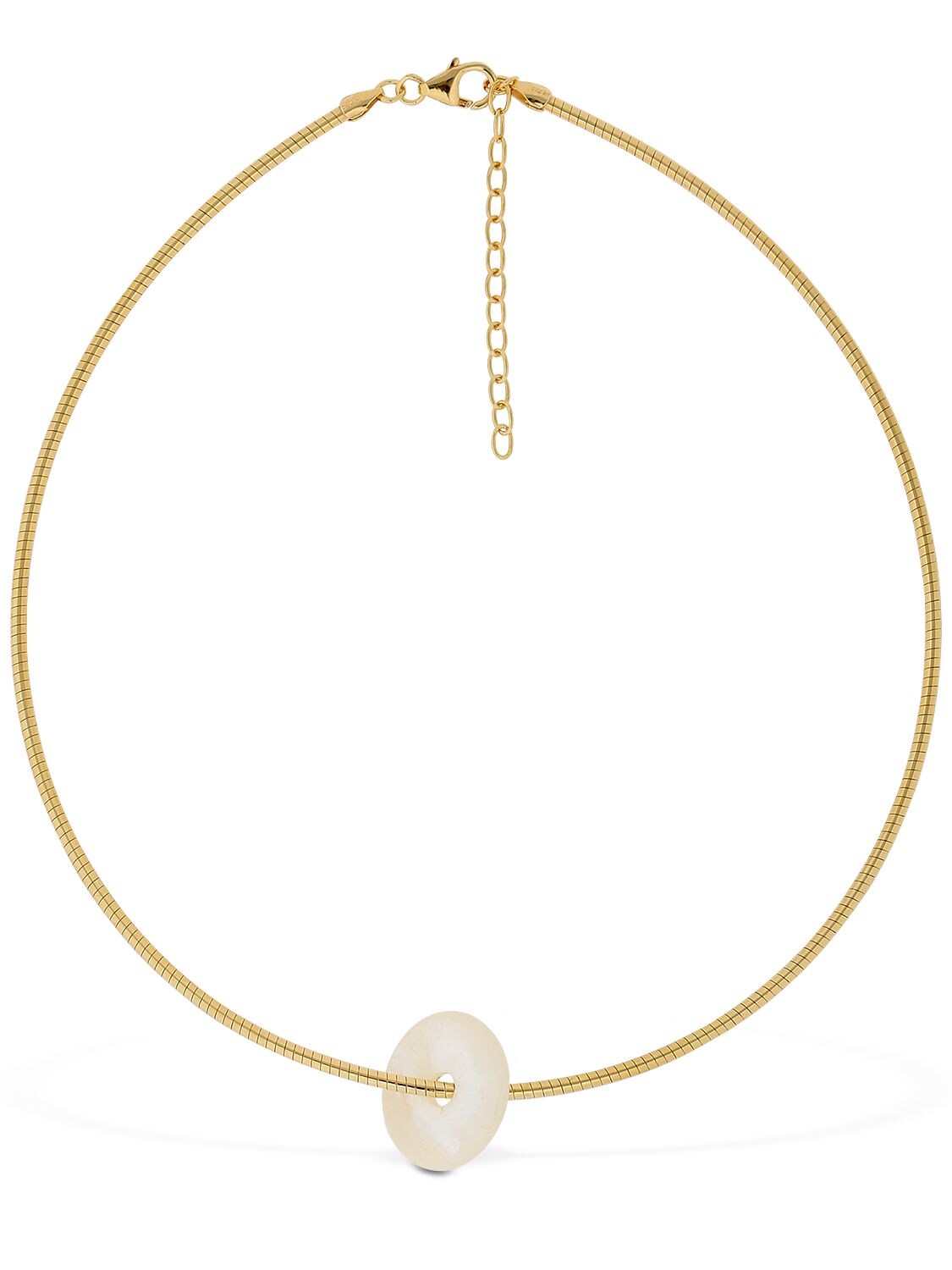 Nina Kastens Glazed Chocker W/ Freshwater Pearls In Gold
