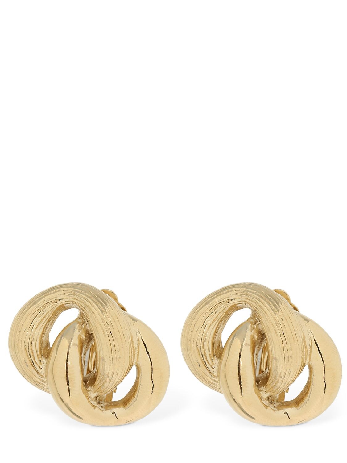Braided Brass Clip-on Earrings