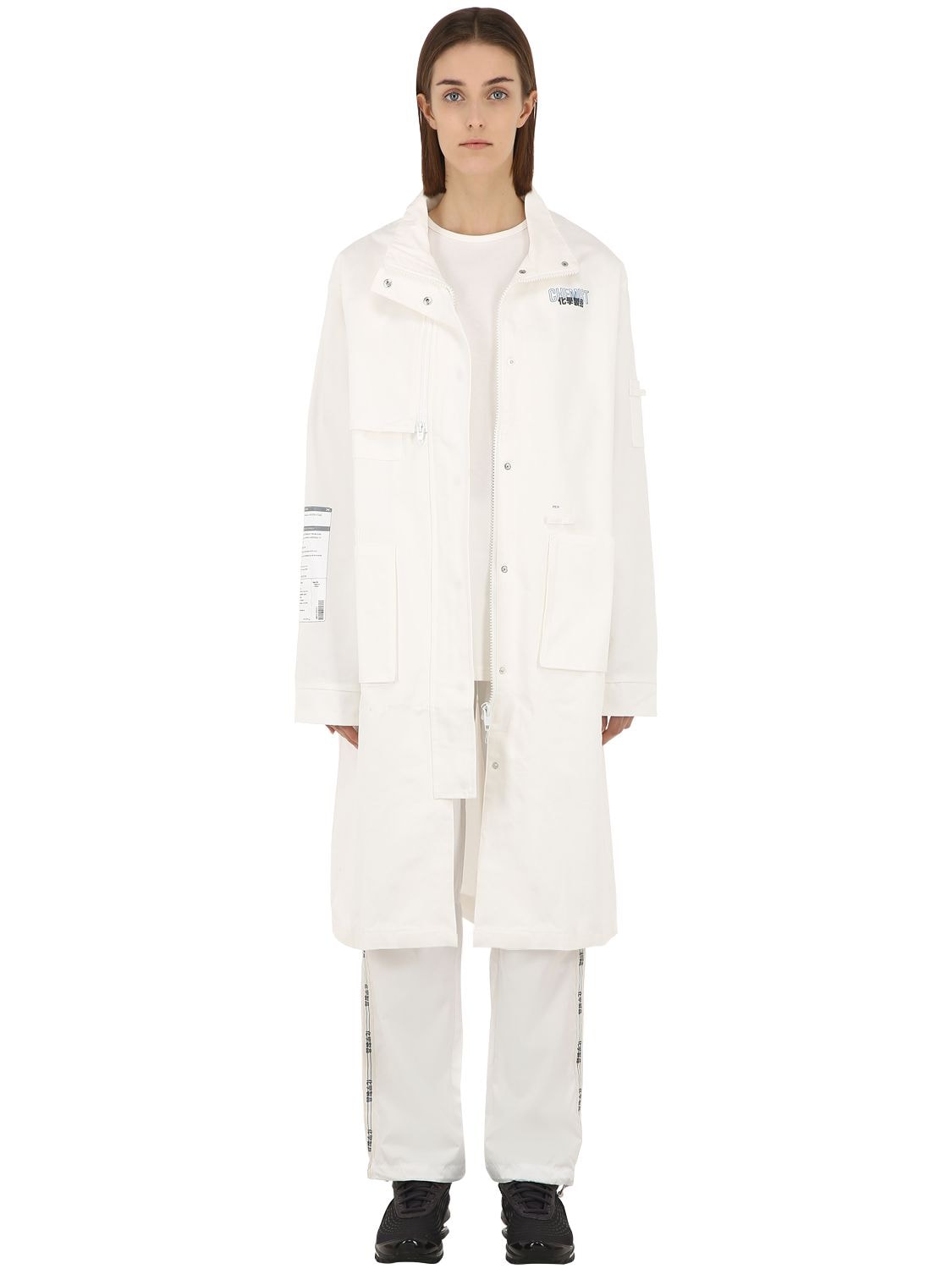 C2h4 Workwear Cotton Canvas Lab Coat In White ModeSens