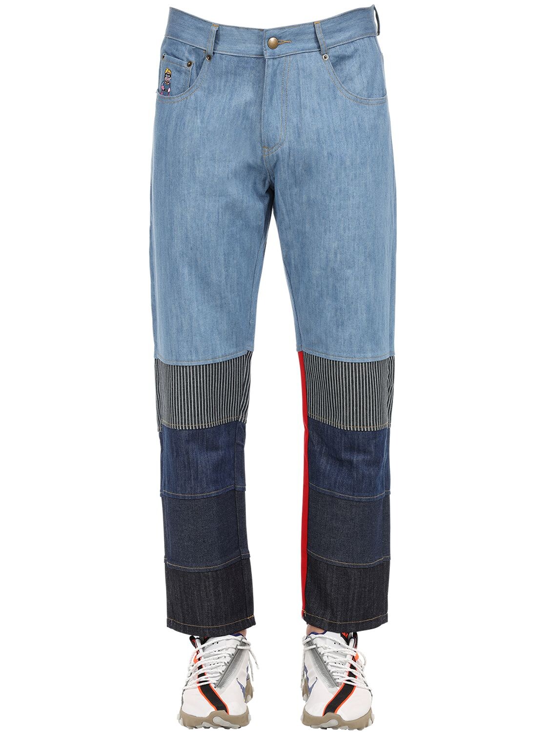 Kidsuper 5 Layer Cotton Denim Jeans In Blue