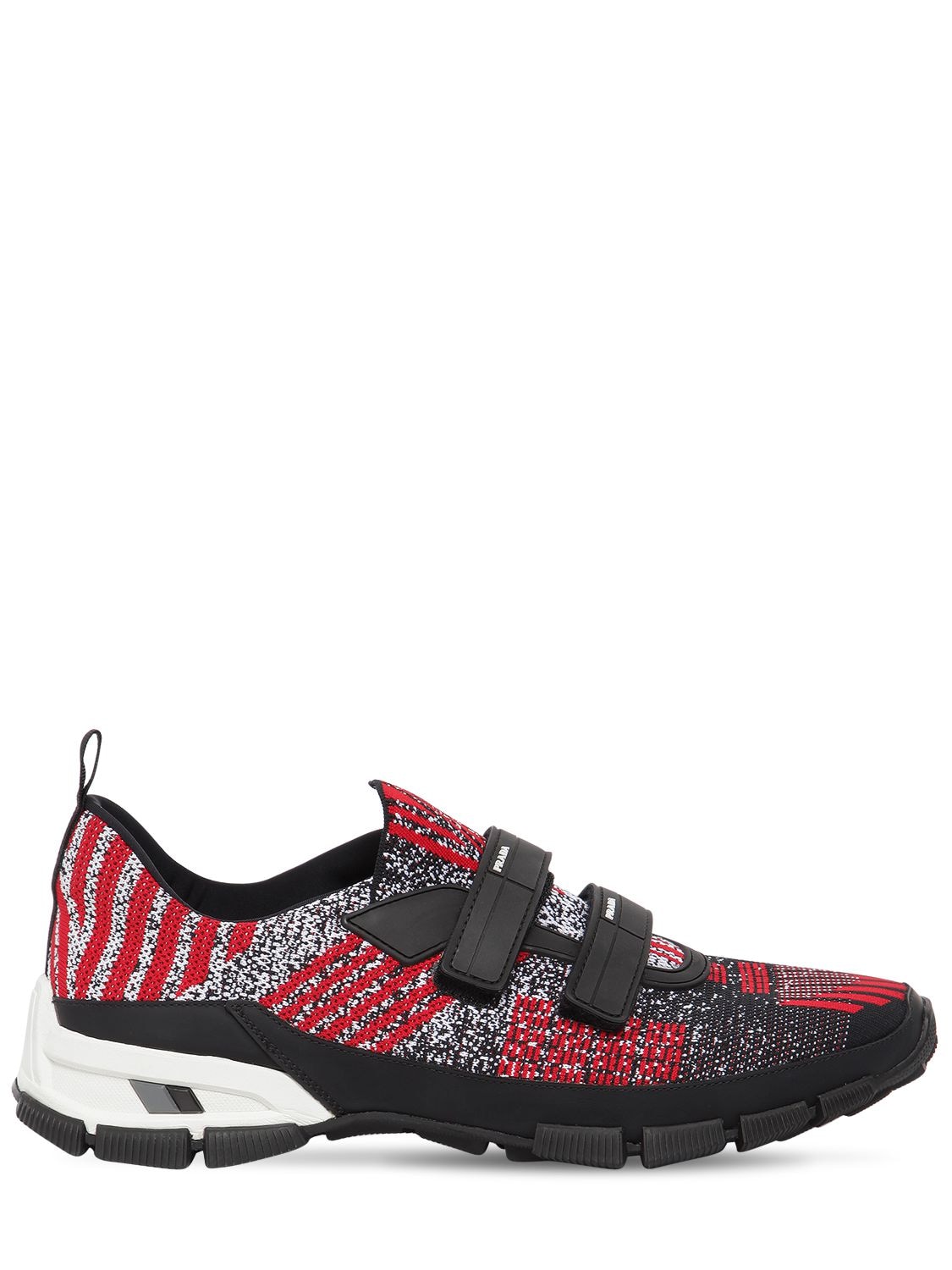Prada Crossection Knit Black And Red 