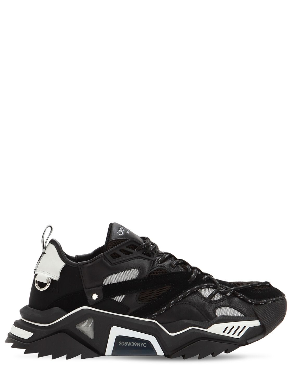CALVIN KLEIN 205W39NYC 麂皮&网眼运动鞋,69IROT003-QKXBQ0S1