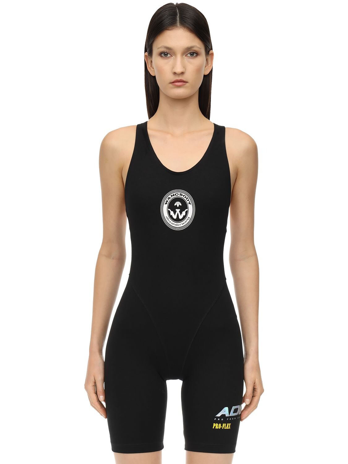 ADIDAS ORIGINALS BY ALEXANDER WANG 80S FITTED STRETCH COTTON BODYSUIT,69IRSE008-QKXBQ0S1