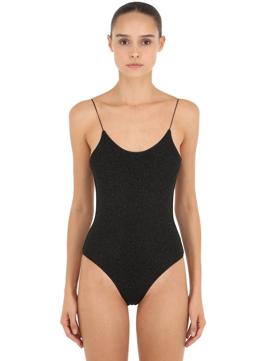 Oséree Swimwear Lurex & Lycra One Piece Swimsuit In Black