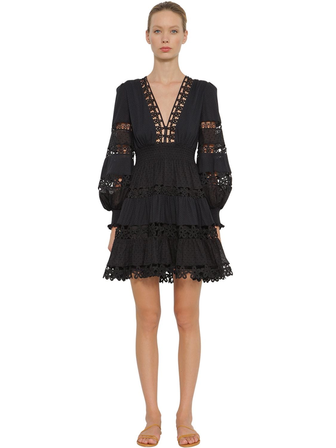 ZIMMERMANN PRIMROSE DAISY COTTON MINI DRESS,69IRSQ002-TK9JUG2