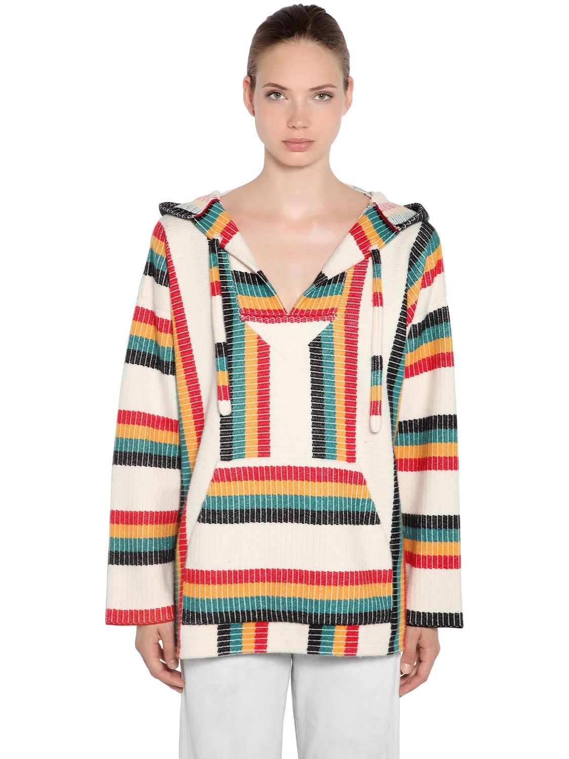 Alanui Baja Cashmere & Cotton Striped Jacket In Multicolor