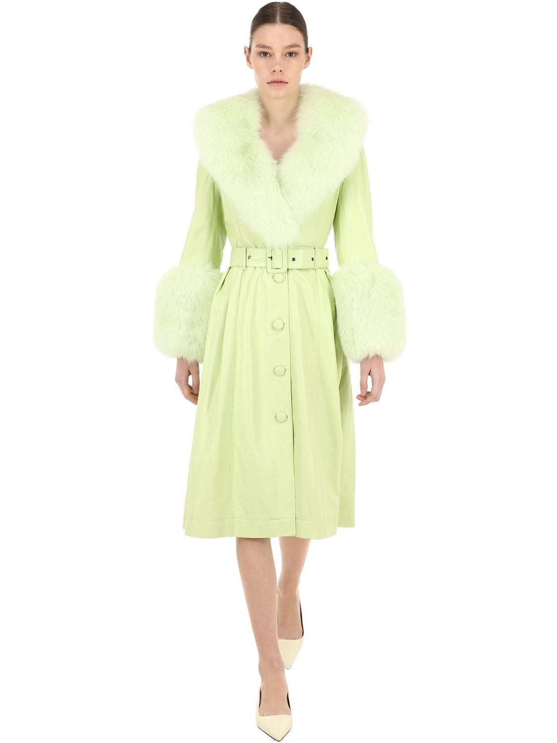 saks potts green coat