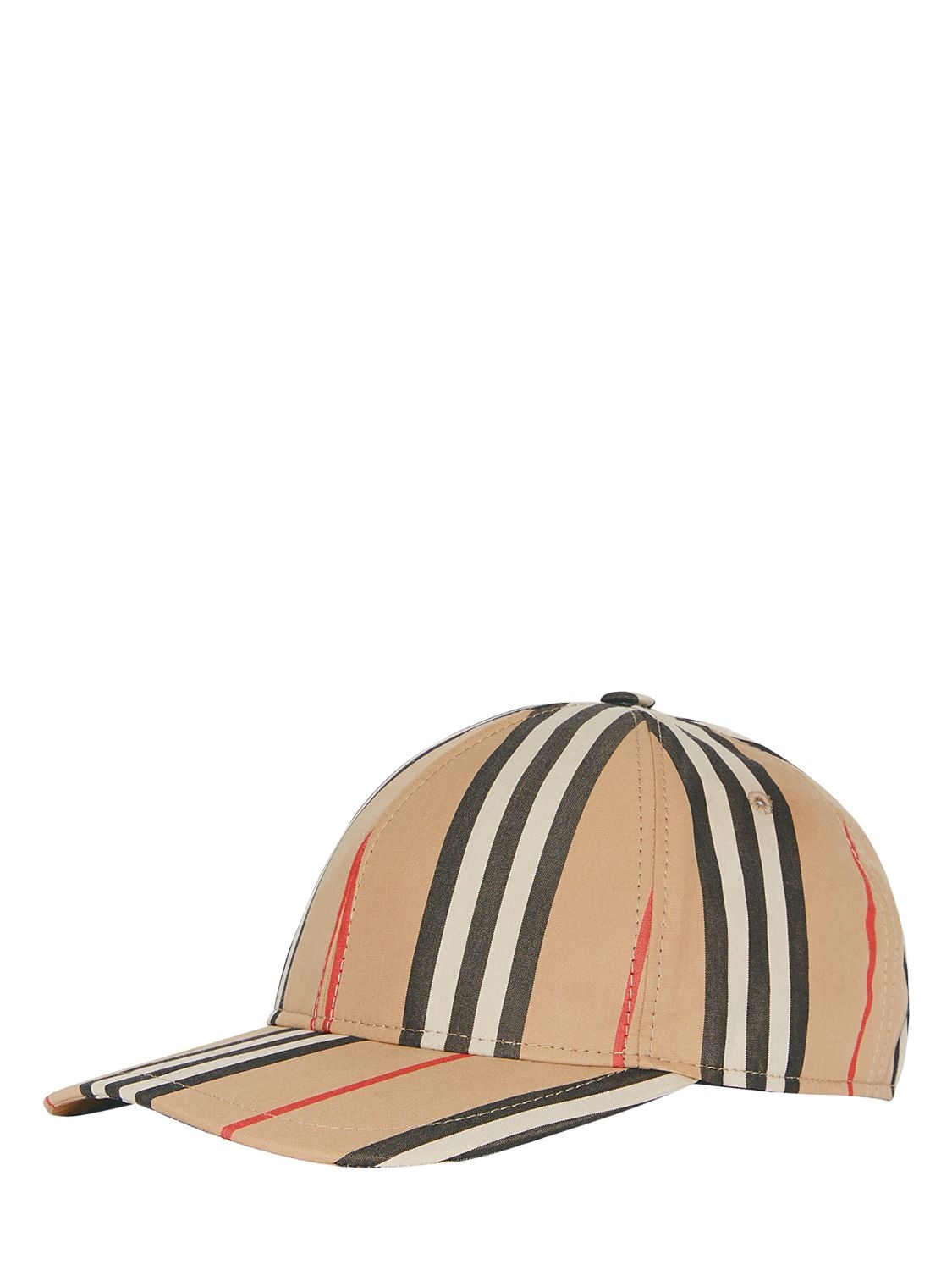 Burberry Icon Striped Cotton Baseball Hat In Archive Beige