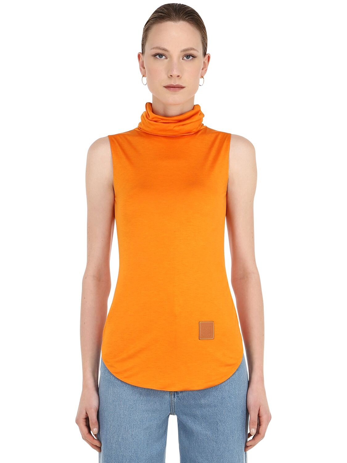 silk turtleneck sleeveless