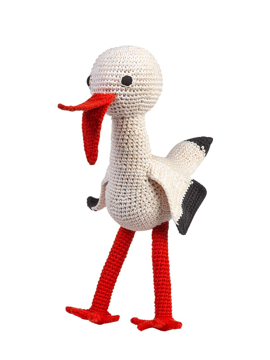 Anne-claire Petit Kids' Hand-crocheted Cotton Bird In White