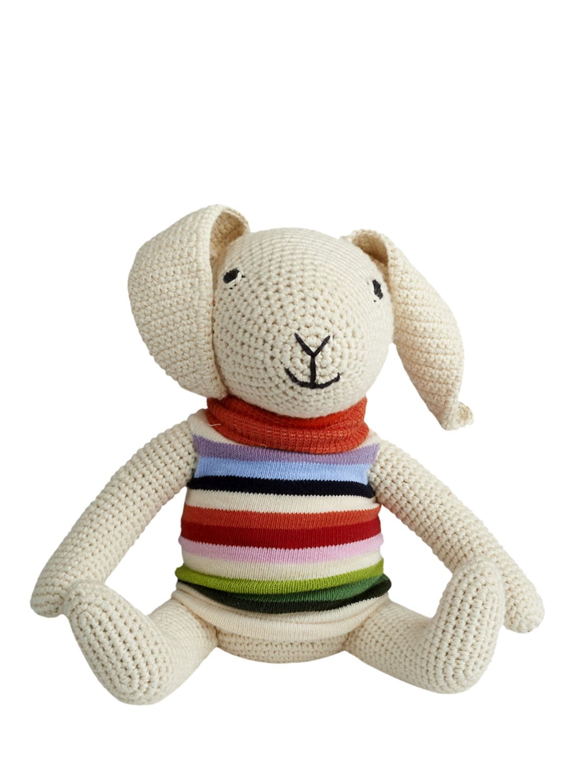 Anne-claire Petit Kids' Hand-crocheted Organic Cotton Rabbit In White
