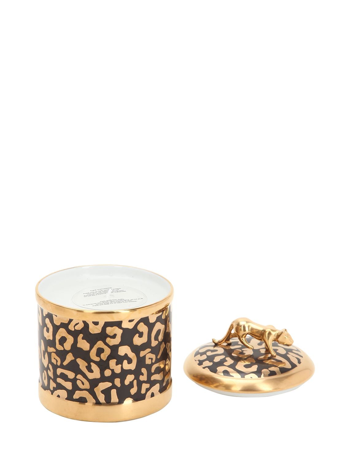 L'objet Leopard Safari Scented Candle In Gold,black